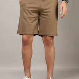 LIMEROAD Men Textured Mid-Rise Above Knee Shorts-picture-13