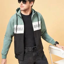 People by Pantaloons Mint Regular Fit Printed Hooded Jacket-picture-11