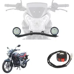 Cartronics 42W Complete Lighting System 14 LED Round Fog Lamp Light for Hero Motocorp Xtreme Sports-41