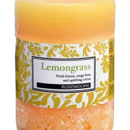 Rosemoore Orange Lemongrass Pillar Candle-14