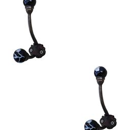 IndianShelf 2 Pieces Ceramic Floral Wall Hangers Hooks-image-72