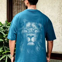 THE BEETEL HOUSE Graphic Printed Drop-Shoulder Sleeves Cotton Oversized T-shirt-picture-14
