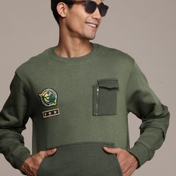 WROGN X Indian Infantry by A47 Slim Fit Sweatshirt-image-98