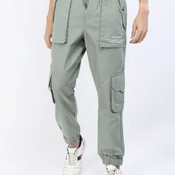 HIGHLANDER Men Printed Regular Fit Joggers Trousers-picture-16