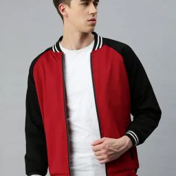 VOXATI Maroon Regular Fit Bomber Jacket-image-20