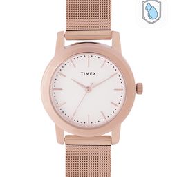 Timex Women White Brass Dial & Rose Gold Toned Analogue Watch TW000W110-image-47