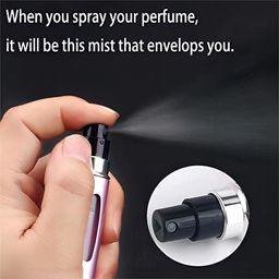 Illuva Portable Refillable Perfume Atomizer Spray Bottle, Mini Scent Pump Case, Empty Perfume Atomizer For Traveling And Outgoing, 2 Pcs Pack Of 5Ml - Multicolour image 2
