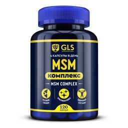 gls pharmaceuticals MSM for joints and ligaments, MSM complex with selenium and herbal extracts, dietary supplement/vitamins, 400 mg capsules, 120 capsules(Siberian) image 1