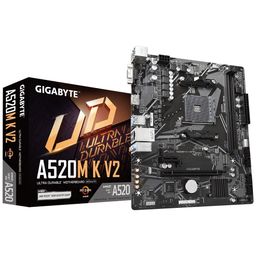 GIGABYTE ATX A520M K V2 Motherboard with GBe LAN with Bandwidth Management, DDR4, Pcie 3.0 X4 M.2, Smart Fan 5, Anti-Sulfur Resistors Design image 1