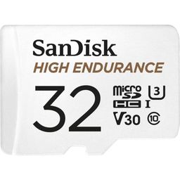 SanDisk 32GB High Endurance Video MicroSDHC Card with Adapter for Dash Cam and Home Monitoring Surveillance Systems - C10, U3, V30, 4K UHD, Micro SD Card - SDSQQNR-032G-GN6IA image 1
