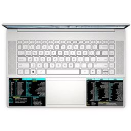 Techfit Laptop Skin, Windows + Word/Excel (for PC/Windows) Quick Reference Guide Keyboard Shortcut Stickers, Training Aid Cheat Sheet, Compatible for Windows Laptop - Black Grey Honeycomb Art image 5
