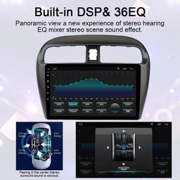 hac sa beach for Android 13 Mitsubishi Mirage Radio 2012-2023 Car Stereo GPS Navigation Unit with Wireless Carplay Android Auto Receiver IPS HD Touchscreen Free Reverse Camera Mic (4GB RAM+64GB ROM) image 5