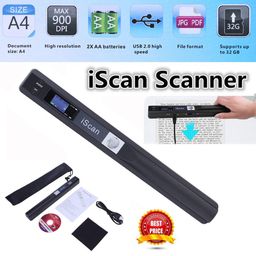 Microware Portable Handheld Wand Wireless iScan Document & Images Scanner A4 Size 900DPI JPG/PDF Format LCD Display for Business Reciepts Books etc. image 5