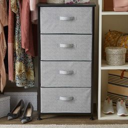 amazon basics Fabric 4-Drawer Storage Organizer Unit for Closet, Black image 2