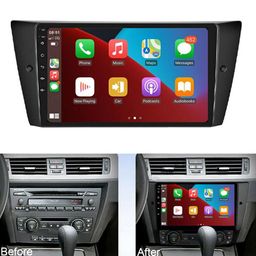 hac sa beach for BMW 3 Series E90 E91 E92 E93 Radio 2005-2011 Wireless CarPlay & Android Auto 9 Inch Touchscreen Android Head Unit Car Stereo with GPS Navigation Free Backup Camera 4GB RAM+64GB ROM image 3