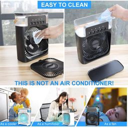 Drumstone (Feel the summer with 15 Years Warranty) Black Portable Air Conditioner Fan. Best this USB-powered mini AC combines a desk fan, and mini cooler with 3-speed modes_Devil 2.0_Multicolor image 4