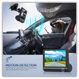 Drumstone 𝟏𝟓 𝐘𝐄𝐀𝐑𝐒 𝐖𝐀𝐑𝐑𝐀𝐍𝐓𝐘 1080P Dash Cam, 3-Channel Car Camera with Front, Cabin & Rear View, Night Vision, Parking Mode, G-Sensor, and Loop Recording image 2