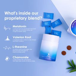 Vi & ASH Non-Addictive Melatonin Gummies - Orange Flavor with Valerian, L-Theanine & Chamomile for Better Sleep, Vegan Gummies That Promote Restful Sleep, Wake Up Feeling Refreshed - 30 Days Pack image 4