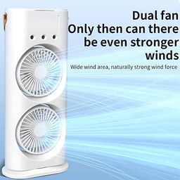 lipzie Lipzie〚𝑺𝒉𝒐𝒑 𝑨𝒏𝒅 𝑺𝒂𝒗𝒆〛Portable Tower Mist Spray Fan with Remote Control – 3-Speed Cooling, Built-in Soft LED Lights, Whisper-Quiet Operation – Stay Cool All Day – Sleek White Design image 4
