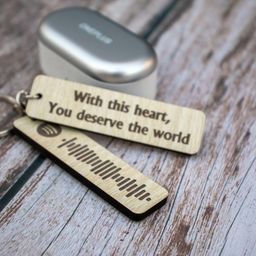 wehatke Customised Spotify Wood Keychain With Song Code & Message | Best Spotify Keychain For Gift, Personalized Keyring image 3