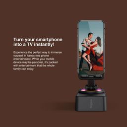 FINGERS Mini MOT (My-Own-TV) Portable Speaker-Cum-Mobile Stand with Rotating 360-degree (Dazzling RGB Lights | 6-Hours Big Playback Time | Built-in Mic for Hands-Free Calls) - Rich Black image 5