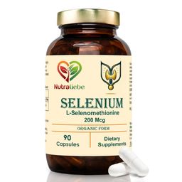 NutraLiebe Selenium High Strength - Essential Trace Mineral for Thyroid, Immune System, Hair, Skin & Nails, 90 Capsules image 1