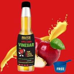 BOGATCHI Apple Cider Vinegar with Strand of Mother Vinegar |Unpasteurized, Unfiltered, Naturally Fermented, Raw | Natural Proteins, Vitamins and Good Bacteria, 500ml, Free Measuring Spoon image 1