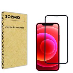 Amazon Brand - Solimo Tempered Glass Screen Protector ForiPhone 12&12 Pro with Edge-to-Edge Protector Coverage|Easy Installation Kit(Black) image 1