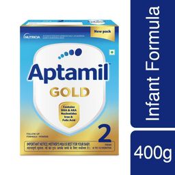 Aptamil Gold Follow Up Infant Formula Milk Powder for Babies - Stage 2 ( 6 to 12 months ) - 400gm - BIB Pack image 3