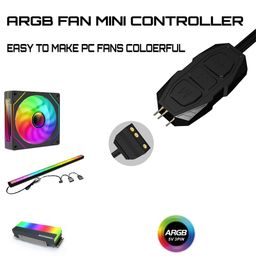 wavenex Wavenex® ARGB Controller 5V 3Pin RGB Controller for PC, Built-in Light Modes for ARGB Light Strips, ARGB Heatsinks, ARGB Fans, 14 Key Colour Mode Switch with SATA Power Supply image 3
