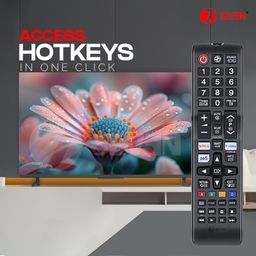 7 seven 7SEVEN® Compatible with Samsung tv Remote Control Universal Suitable for LCD LED OLED QLED UHD HD Plasma 3D Smart Hub Television with Hotkeys - Match Remotes Keys Exactly with Existing Remote image 4