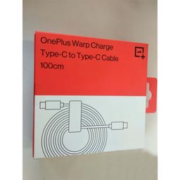 OnePlus Warp Charge Type-C To Type-C Cable 100Cm, Compatible With Smartphone, Red,White image 3