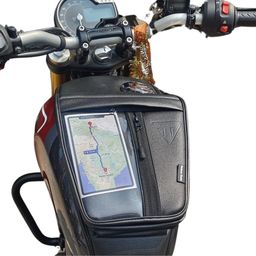 Sahara Seats Compatible with Triumph Speed 400 Pocket Tank Bag with Mobile Holder image 1