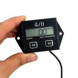 Designeez Digital Tachometer Hour Meter LCD Display Spark Plugs 2 and 4 Stroke Engine RPM Tacho Tach Gauge Spin (Standard Size) image 2