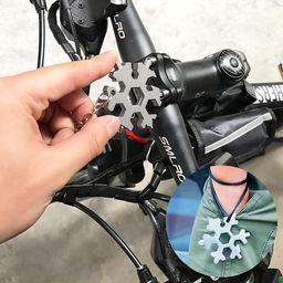 Drumstone (𝐋𝐢𝐦𝐢𝐭𝐞𝐝 𝐓𝐨𝐝𝐚𝐲) 18-in-1 Multifunctional Snowflake Multi-Tool, Perfect for Camping, Cycling Versatile Design for Quick Fixes Multi-Tool Adventures 𝟏𝟓 𝐘𝐄𝐀𝐑𝐒 𝐖𝐀𝐑𝐑𝐀𝐍𝐓𝐘 image 5