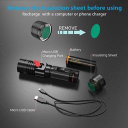 DotCom USB Rechargeable Flashlight image 3