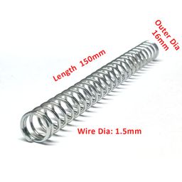 mmtool products MMTool PRODUCTS® Compression Spring 16mm Outer Diameter And 150mm Length, 3mm pitch, 1.5mm Wire Compression Spring (PACK OF 2) image 2