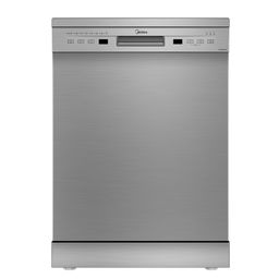 MIDEA 13 Place Setting Freestanding Dishwasher (WQP12-5201F, Silver,7 wash program, Child Lock, Extra Dry & Intensive 70 degree wash, A++ Energy Efficient, Delay Timer, Half Load, Adjustable Basket) image 1