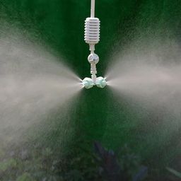 skyblue (20pcs) Irrigation Fogger System 4 Way Fogger Assembly Unit with Check Valve for Garden, Greenhouses, Mist Cooling System and Poultry Farm - Pack of 20 image 4