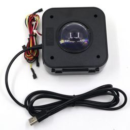 truboost USB Arcade Game Trackball Mouse Illuminated LED Round 4.5cm USB Connector with Bracket Kit image 2