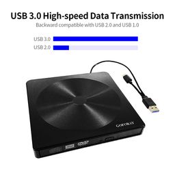 homgee USB 3.0 Type-C External DVD Recorder CD-RW DVD-RW CD DVD ROM Player Drive Writer Rewriter Portable ODD D Burner Drive for Windows/Mac OS image 2