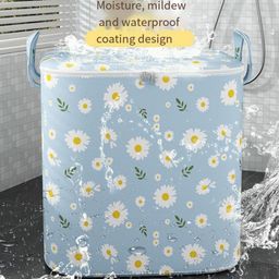Zorzel Cloth Storage Bag with Zipper Large Bedding Blanket Storage Bag Foldable House Moving Bag with Handle for Clothes (140 L) image 4