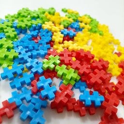 Sajani Plastic 500 Pieces Mini Block for Kids/Construction Building Plus Toys/Learning & Education Building Block Toy/Mini Puzzle Blocks for Kids/Multicolor Block(Pack of 1) image 4