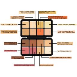 Forever52 Daily Life 16 Color Camouflage Pressed Hd Palette - Light Weight Multi-Purpose Matte Concealer Color Corrector Palette - Chp002 image 3
