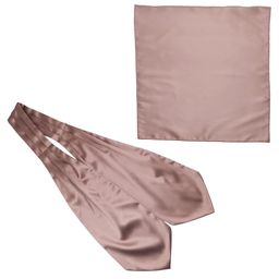 the tie hub Solid Satin Cravat and Pocket Square Combo Set For Men image 1