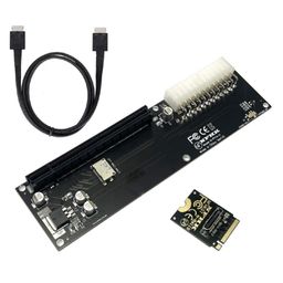 xiwai Oculink SFF-8611 Data Cable, PCI-E 3.0 Card - PCI Express M.2 M-Key to SFF-8612 Host Adapter for GPD Win Max2 External Graphics Card & SSD image 1