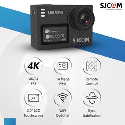 SJCAM SJ6 Legend Optical 16 MP 4K24fps 5.08 cm (2.0") LCD Touch Screen Action Camera | 3-axis Gyro Sensor | External Mic Support | Dual Screen (Black) image 2