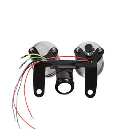 TOTMOX Speedometer Tachometer Odometer Gauge Set, Motorcycle LED Backlight Speedometer Tachometer Odometer Tacho Gauge image 3