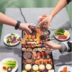 Harions Electric Grill, Griddle Grill Smokeless Non-Stick Barbecue Plate Baking Pan Multi-Function Temperature Adjustable image 4