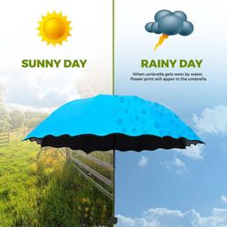 zuru bunch Magic Umbrella Change Design when touches water/New Fancy-stylish Umbrella/Compact size, 3 fold, Lightweight, UV Proof, Can be use in Sunny And Rain Season - Color As Per Availability image 2